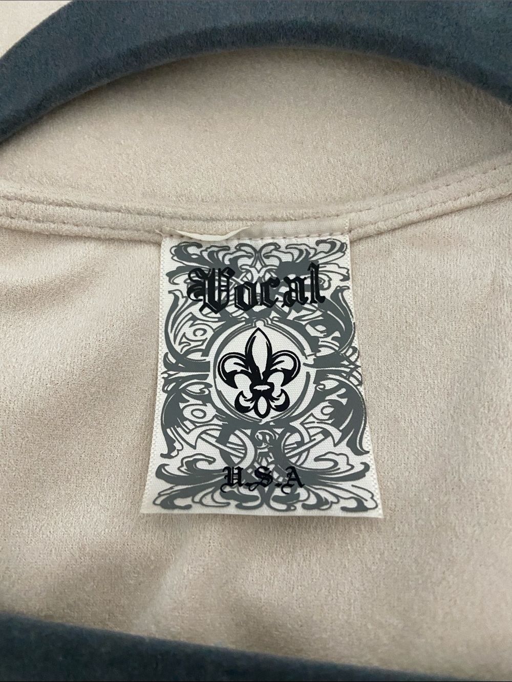 Cream Fringe Embroidered faux suede Vest - Picture 2 of 4